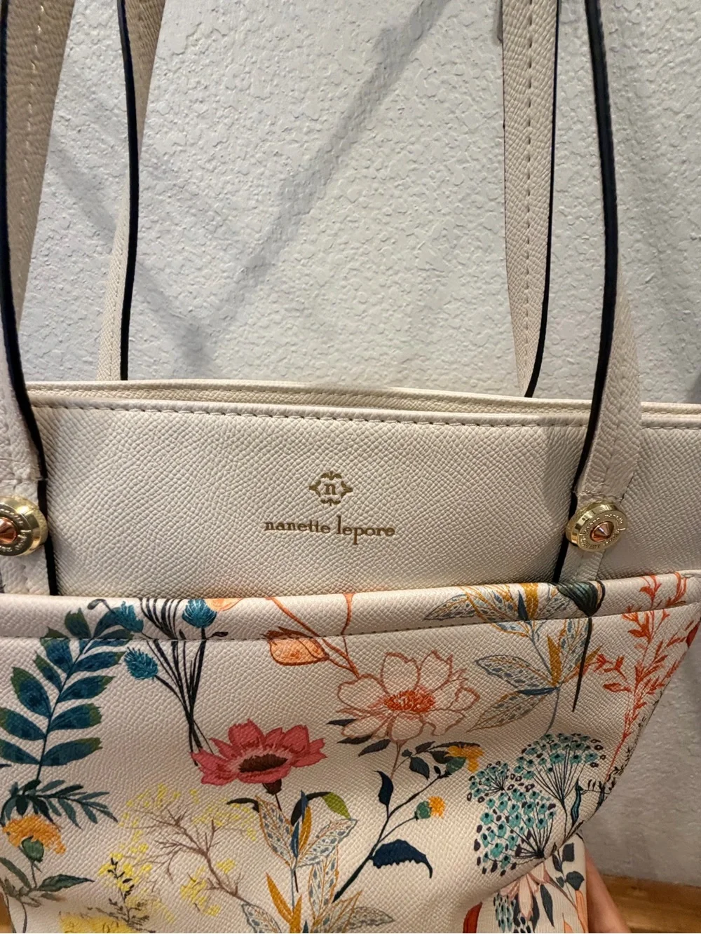 Seychelles Floral Cream Tote Bag